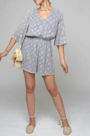  Leaf Print Chiffon Romper