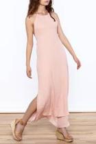  Pink Halter Maxi Dress