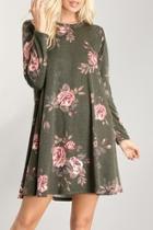  Olive Floral Tunic