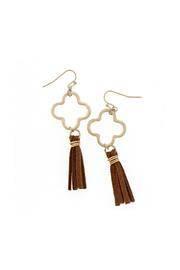  Quatrefoil Tassel Earring