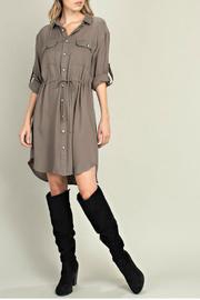  Adjustable Waistline Shirt Dress