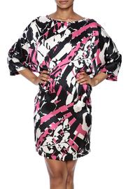  Black Pink Batwing Dress