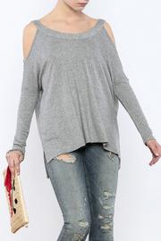  Oversized Cold Shoulder Top