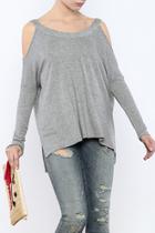  Oversized Cold Shoulder Top