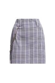  Plaid Chain Skirt