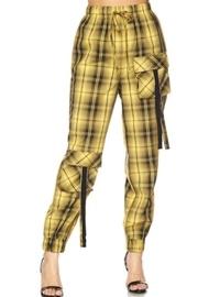  Yello Plaid Joggers
