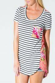  Floral Stripe Tunic