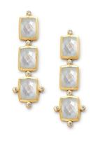  Clara Tier Earring Gold Iridescent Clear Crystal