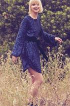  Velour Belt Sequined Tunic/dress