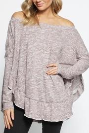  Off-the-shoulder Brushed Top