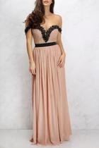  Lace Trimmed Maxi Dress