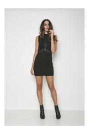 Suede Eyelet Dress