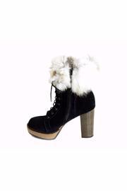  Navy Suede Booties
