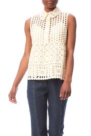  Eyelet Sleeveless Blouse