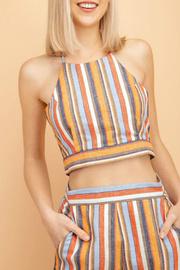 Yarn Dye Stripe Linen Top