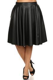  Faux Leather Skirt