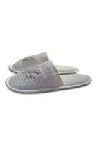  Embroidered Waffleweave Slippers
