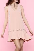  Pink Flowy Mini Dress