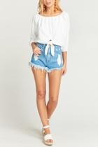  Houston High Waisted Shorts In Tide