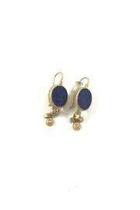  Lapis Diamond Earrings