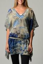  Bue-grey Silk Tunic