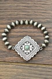  Natural-turquoise Concho Stretch-bracelet