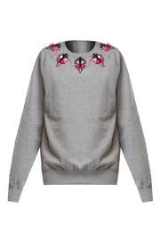 Embroidered Neckline Sweater