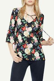 Southie Tie Neck Bell Sleeve Blouse