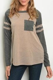  Olive Baseball Top