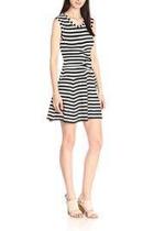  Black & White Skater Dress