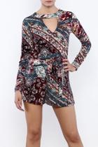  Long Sleeve Keyhole Romper