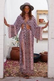  Border-print Bell Top