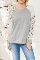  Terry Pullover W Patched Slvs