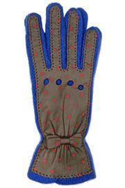  Brown Dots Leather Glove