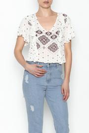  White Printed Top