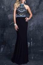  Beaded Black Dress