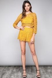  Mustard Crochet Shorts