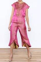  Pink Silk Jumpsuit