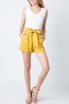  High-waist Paperbag Shorts