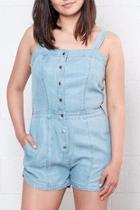  Fitted Chambray Romper