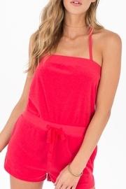 Coral Terry Romper