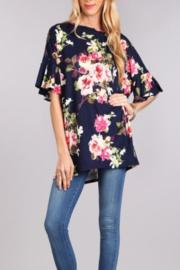  Floral Print Long Tunic