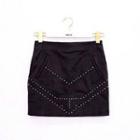  Studded Leather Skirt