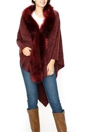  Fur Lapel Shawl-poncho