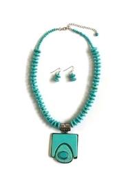  Turquoise Pendant Necklace-set