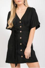  Button Front Tie Dress