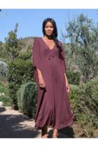  Luxe Milk Jersey Paradise Cove Caftan - Rosewood (s/m)