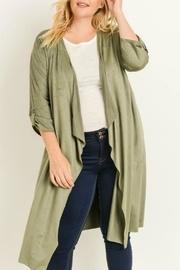  Plus Faux-suede Duster