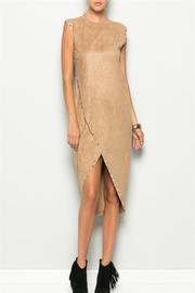  Khaki Crossover Dress