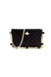  Quilted Bee Crossbody With Gold Chain Strap